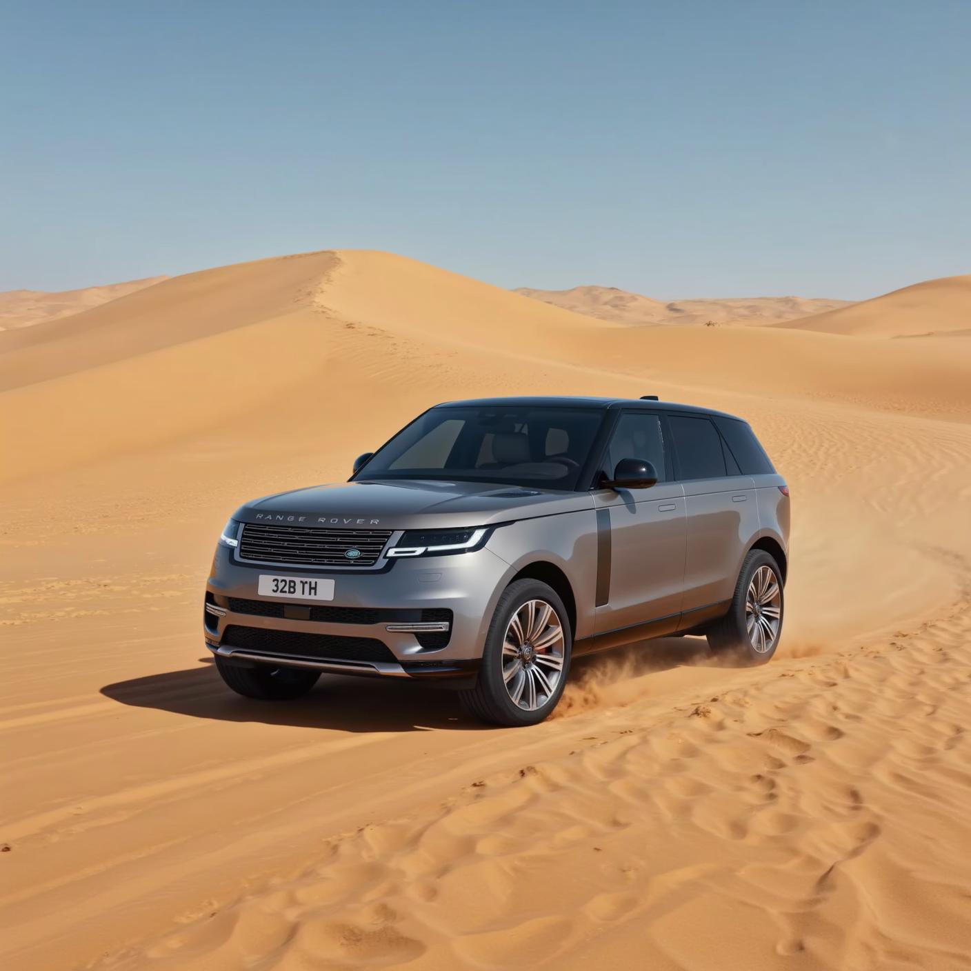 Land Rover in desert