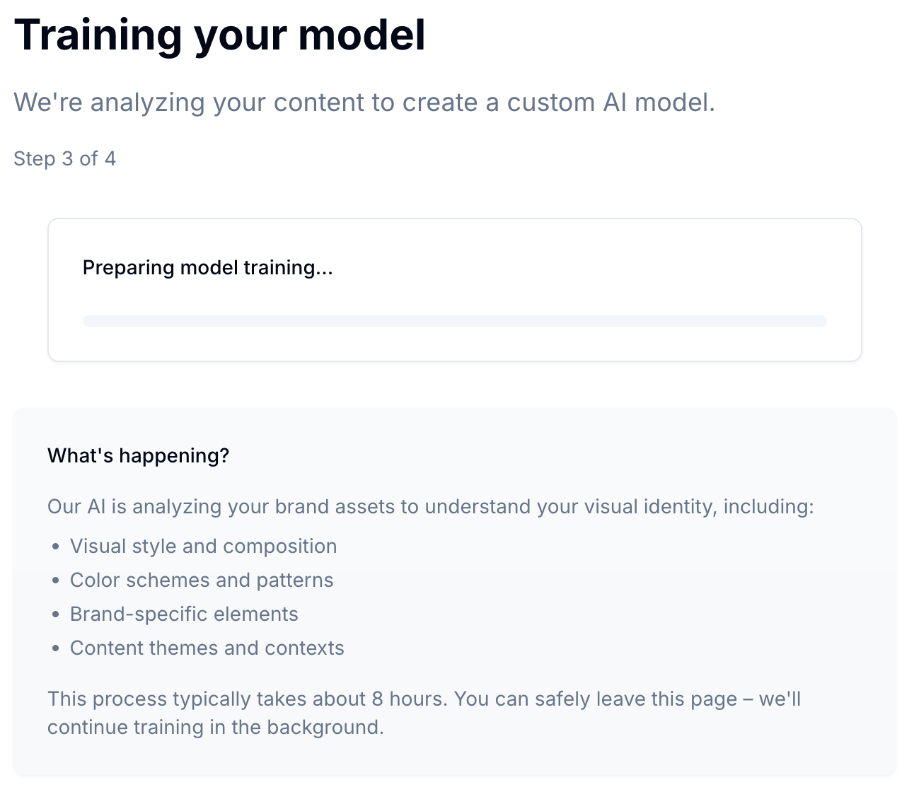 Training your model